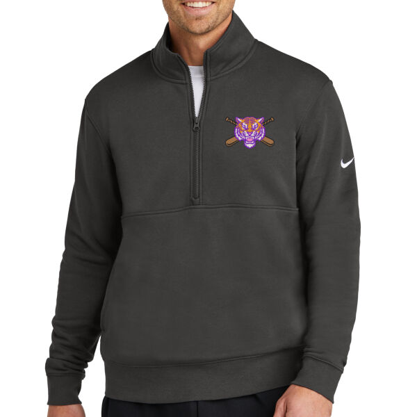 LHS Baseball Nike Fleece Sleeve Swoosh 1/2 Zip Thumbnail