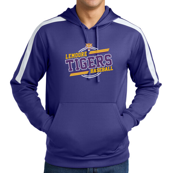 LHS Baseball Fleece Stripe Hoodie Thumbnail